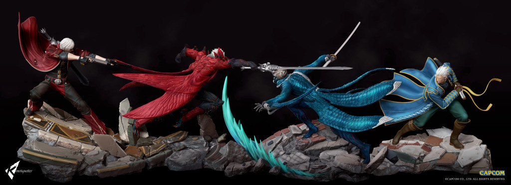 Devil May Cry Sons Of Sparda Dioramas Kinetiquettes - dante devil may cry 3 roblox